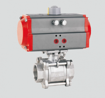 2-pcs Thread Ball Valve Pneumatic Actuator Shut Off Valve